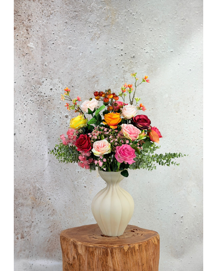 Seidenstrauß "Rosie's Blaze" | 50cm