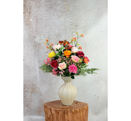 Bouquet de soie "Rosie's Blaze" | 50cm