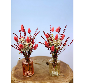 Trockenblumenstrauß "Verträumter Rosa " inklusive Vase | 30cm