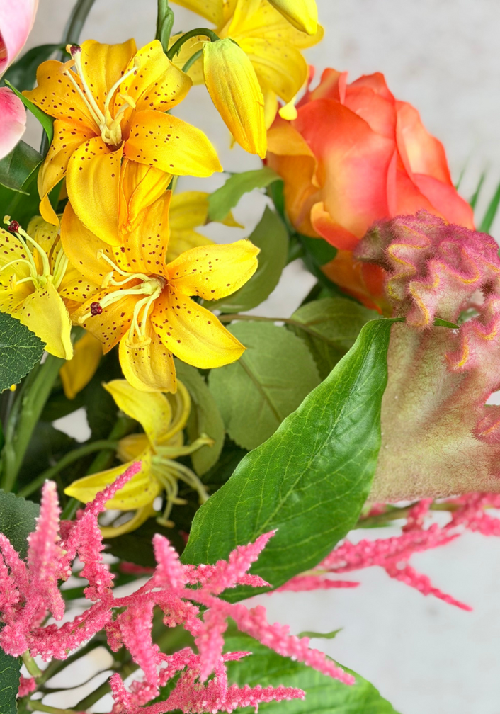 Bouquet di seta "Rainbow Mayhem" | 95cm