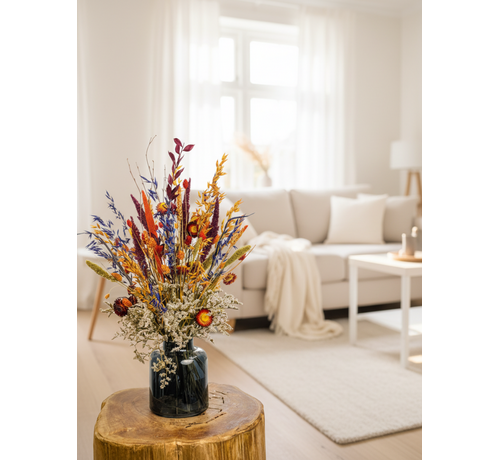 Dried flower bouquet "Warm Sunset" (Small) | 40cm