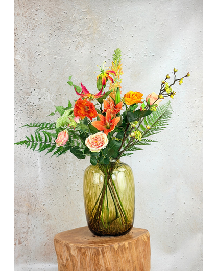 Silk bouquet "Soft Orange" | 100cm