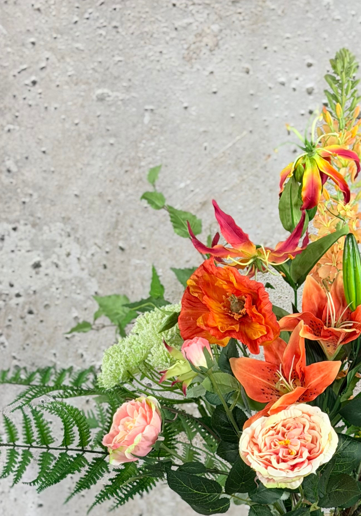 Silk bouquet "Soft Orange" | 100cm