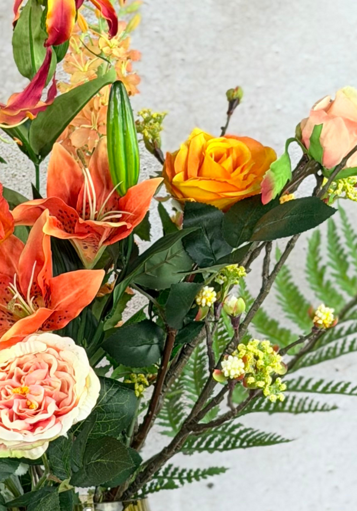 Bouquet de soie "Soft Orange" | 100cm