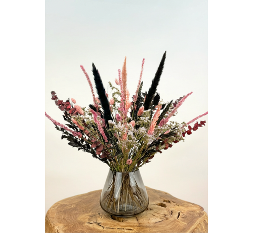 Bouquet di fiori secchi "Luxury Night" (Small) - incluso vaso  | 35cm