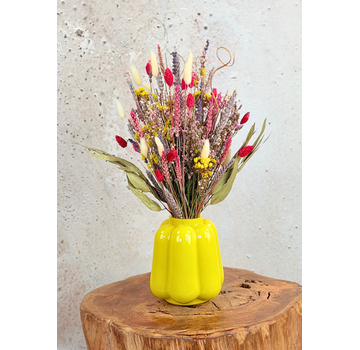 Bouquet di fiori secchi "Funky Fiesta" | 40cm - vaso incluso
