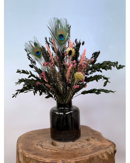 Bouquet secco "La febbre della giungla" - vaso incluso | 50cm