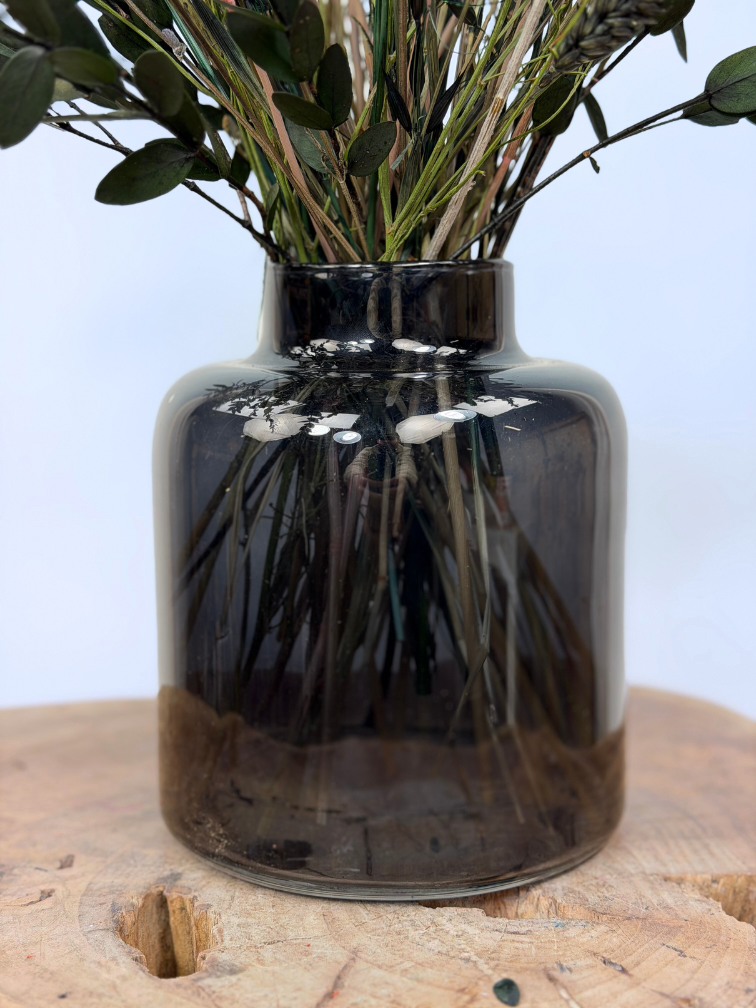 Trockenblumenstrauß "Dschungelfieber" - inklusive Vase | 50cm