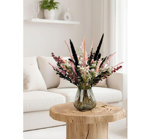 Trockenblumenstrauß "Luxury Night" (Small) - inklusive Vase | 35cm