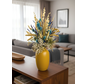 Bouquet of dried flowers "Frozen Blue" - ochre yellow | 70cm