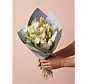 Dry flower bouquet "White Alisson" (medium) | 40 cm