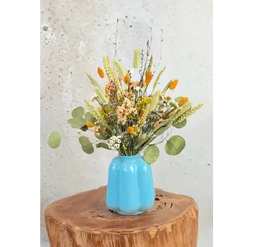 Bouquet de fleurs séchées "Sunny Days" | 40cm - vase inclus