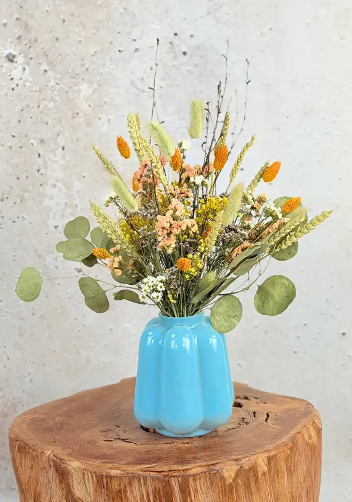Trockenblumenstrauß "Sunny Days" | 40cm - inkl. Vase