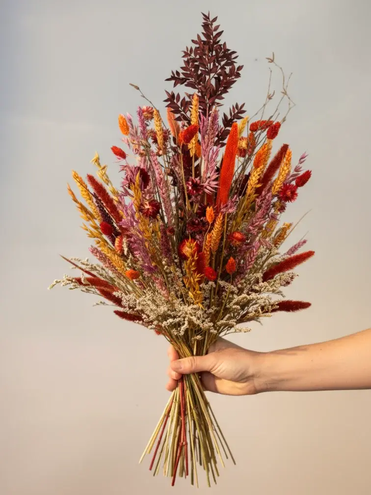 Bouquet of dried flowers "Warm Sunset" (Large) - without vase | 65 cm