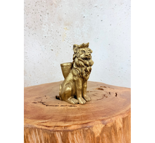 Goldener Löwe (Kerzenständer) | 15cm