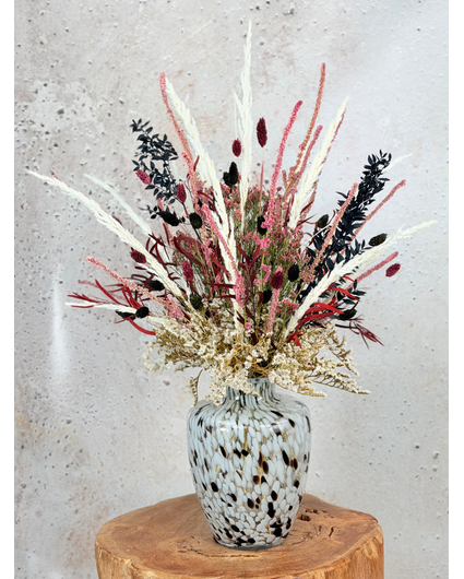 Bouquet de fleurs séchées "Majestic Nightfall" - 70 cm