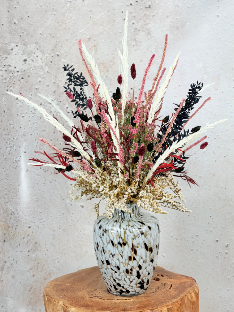 Bouquet de fleurs séchées "Majestic Nightfall" - 70 cm
