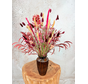 Bouquet di fiori secchi “Madam Grise” – vaso incluso | 50 cm
