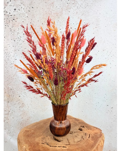 Bouquet de fleurs séchées « Sweet Kiss » | 40 cm – vase inclus