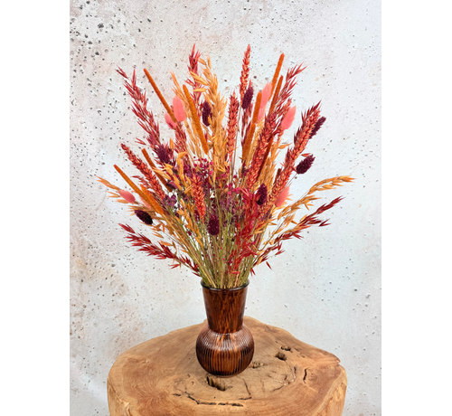 Trockenblumenstrauß „Sweet Kiss“ | 40 cm – inklusive Vase
