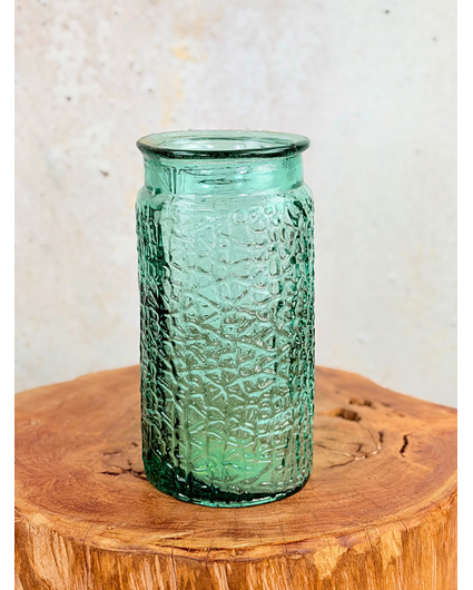 Jarrón con estructura "Azul" | ø12xAl26cm
