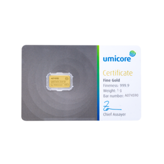 Umicore Umicore Goudbaar 1g
