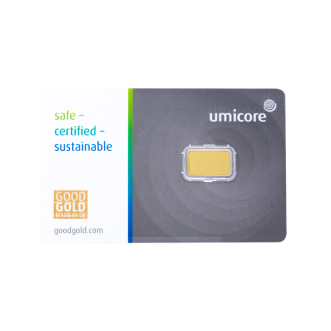 Umicore Goudbaar 1,0 gram fijn puur goud