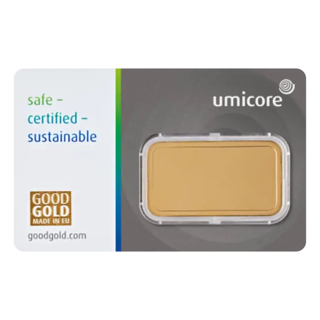 Umicore Goudbaar 20. gram fijn puur goud