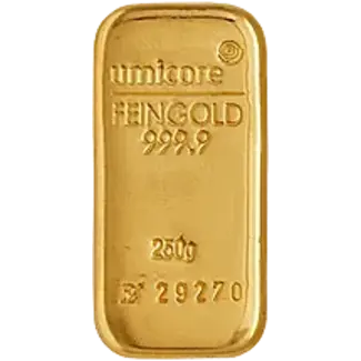 Umicore Umicore Goudbaar 250. gram fijn puur goud