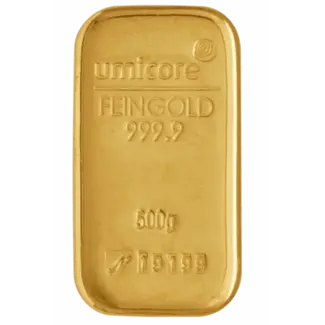 Umicore Umicore Goudbaar 500. gram fijn puur goud
