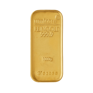 Umicore Umicore Goudbaar 1000. gram fijn puur goud