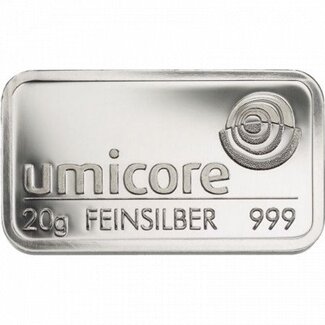 Umicore UMICORE ZILVERBAAR 20. GRAM