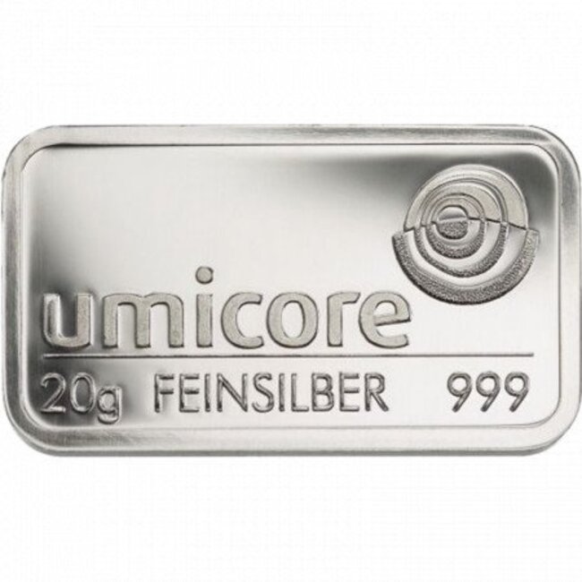 Umicore ZILVERBAAR 20. GRAM