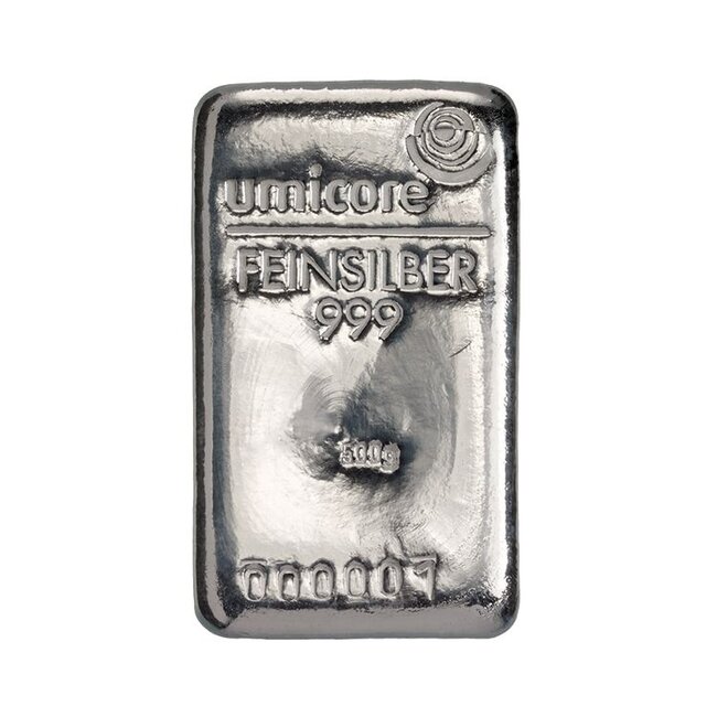 Umicore Zilverbaar 500. gram