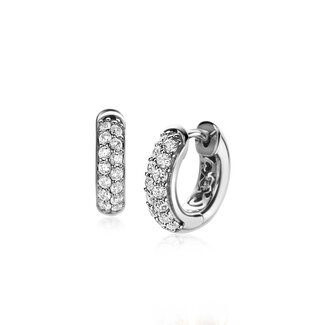 zinzi ZINZI ZIO2317 oorringen 14 x 4mm witte zirconia