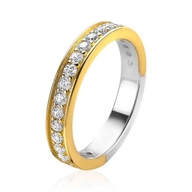 zinzi  ZIR 2050 GOUDKLEURIGE RING MET ZIRCONIA
