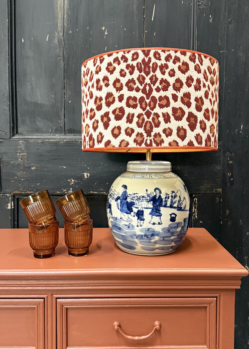 Lampenkap  - Leopard oranje