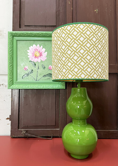 Lampenkap - Groene bies