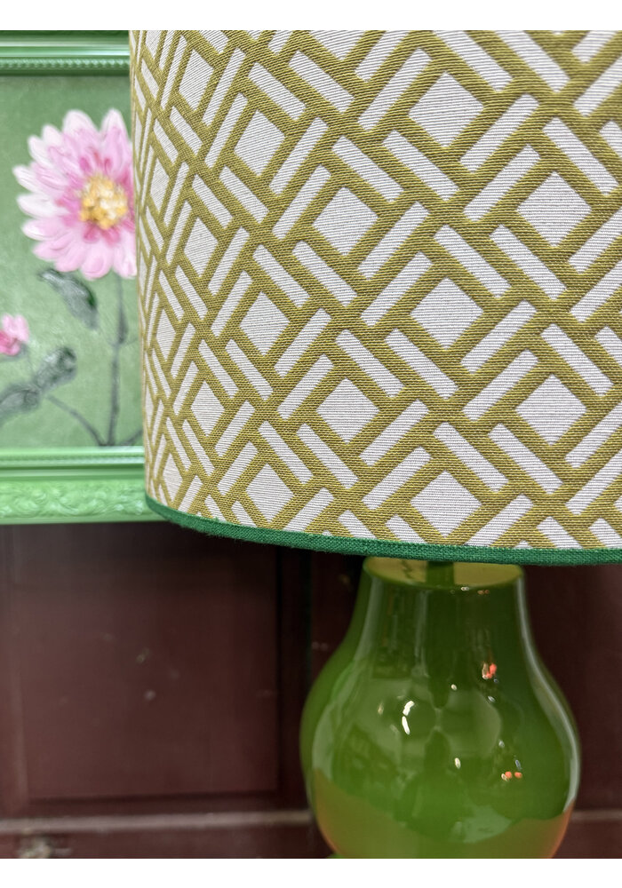 Lampenkap - Groene bies