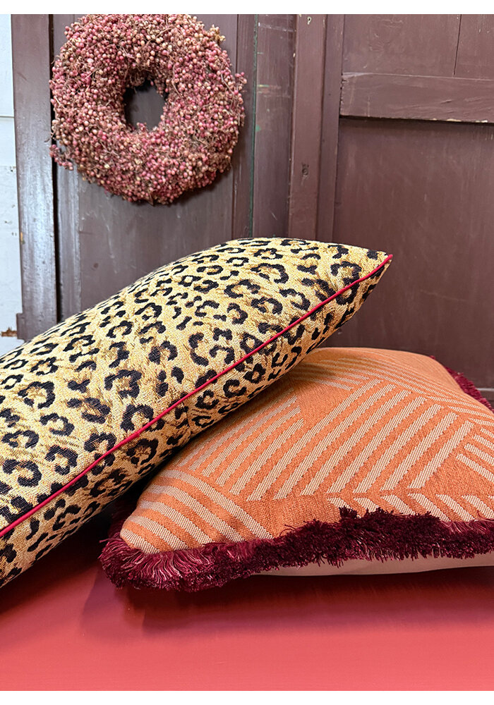 Kussen - Vierkant - Terra/Burgundy