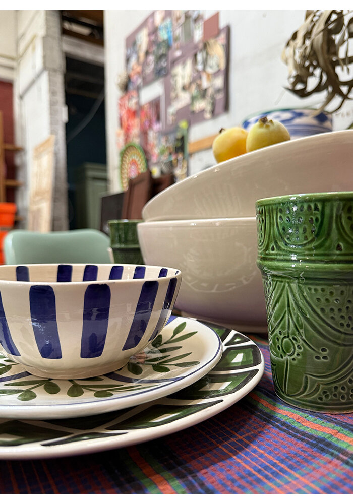 Schaaltje - Streep - Blauw