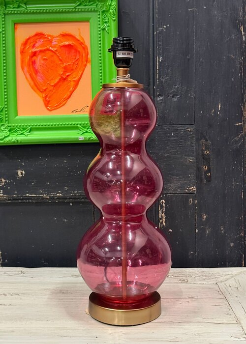 Lampenvoet - roze glas