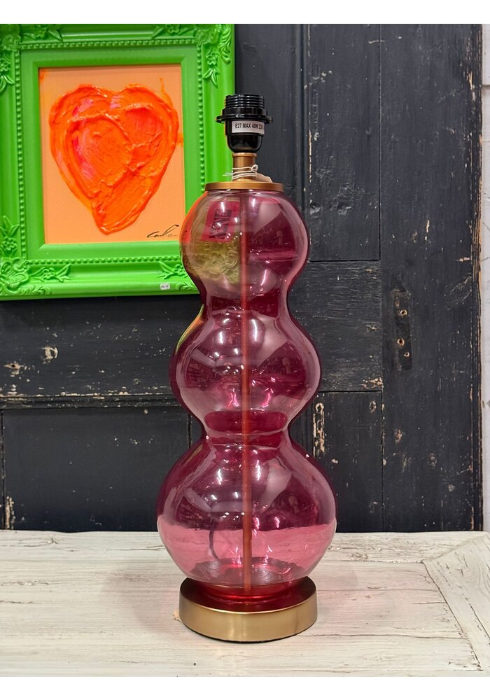 Lampenvoet - roze glas