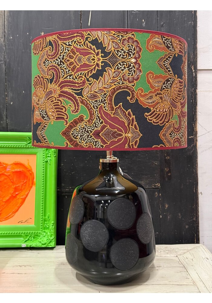 Lampenvoet - Hoogglans zwart met matte dots