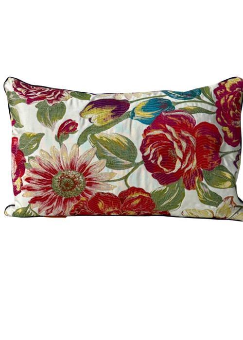 Kussen - fushia/rood bloem