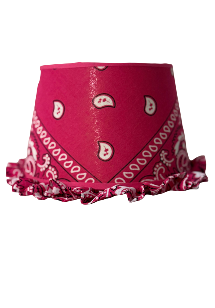 Lampenkap - bandana dark pink