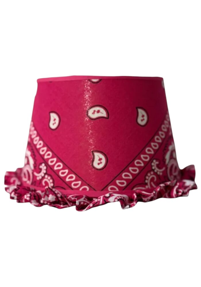 Lampenkap - bandana dark pink
