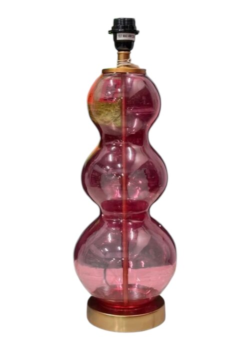 Lampenvoet - roze glas