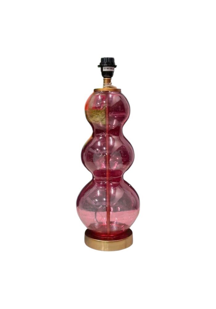 Lampenvoet - roze glas