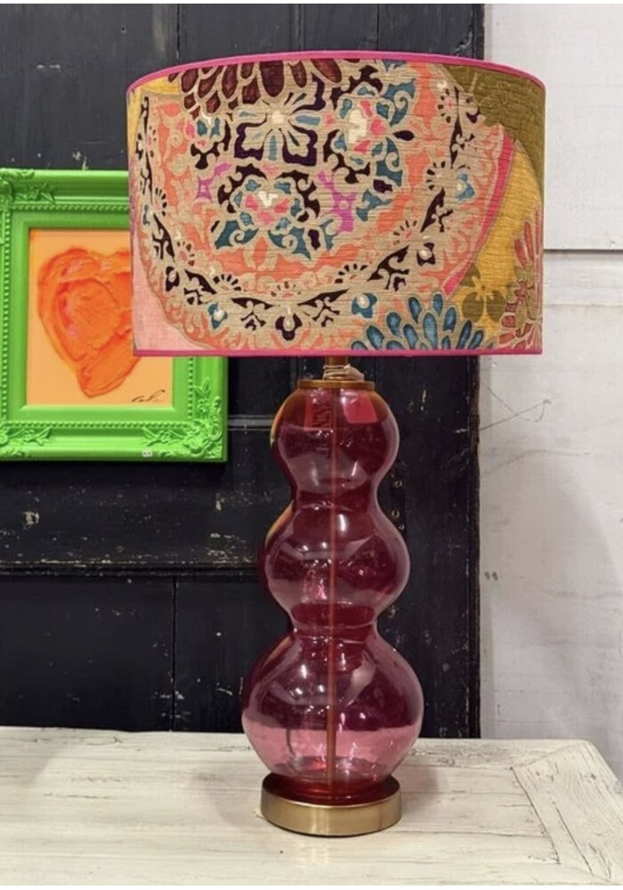 Lampenvoet - roze glas